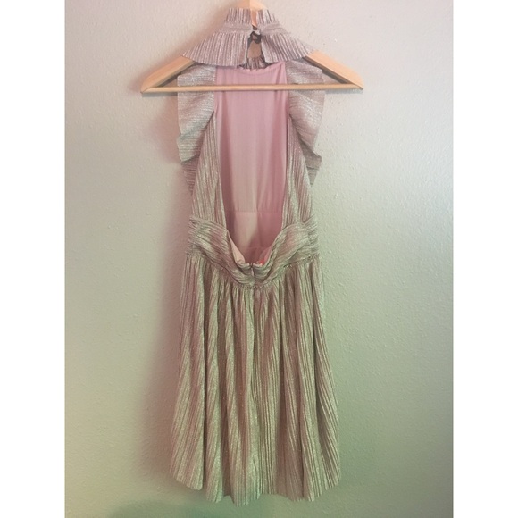 Free people pleated shine fit & flare mini dress - Picture 3 of 4